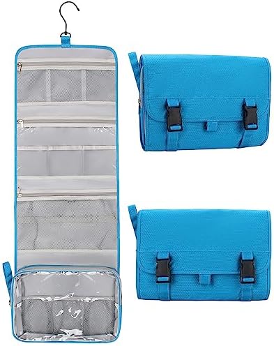 Relavel Travel Toiletry Bag for Men, Large Capacity Travel Kit, Hanging Toiletry Bag for Women