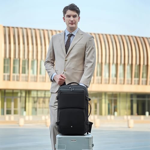 Carry On Travel Backpack 35L-40L Expandable Extra Large Light Daypack for Men and Women (Blue) Travel Backpack 35L-40L