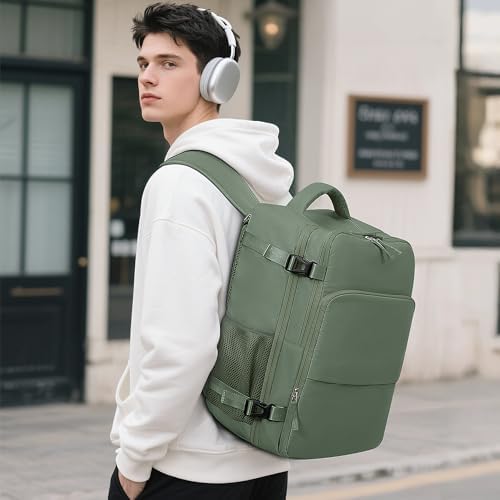 Women's Flight Approved Travel Backpack with USB Charging, Lightweight & Waterproof, Ideal for College, Work and Travel