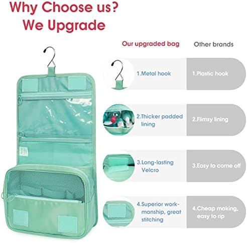 Narwey Beige Small Hanging Travel Toiletry Bag for Women Travel Bag Specifications: Makeup Bag Organizer, Cosmetics Bag - Image 68