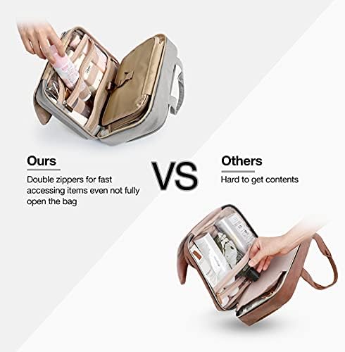 Toiletry Bag Smart Hanging Travel Makeup Organizer TSA Approved Transparent | Travel Makeup Organizer with Hanging Feat