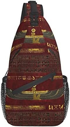 ASYG Egyptian Sling Bag Casual Backpack Crossbody Daypack Casual Use Men Women Multifunctional Style