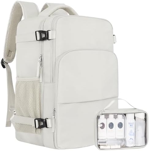 Women's Flight Approved Travel Backpack with USB Charging, Lightweight & Waterproof, Ideal for College, Work and Travel