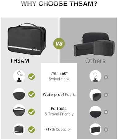 Travel Toiletry Bag for Women Men - Portable Large Hanging Organizer Sell Point: Makeup Bag for Cosmetic, Shampoo, Condi