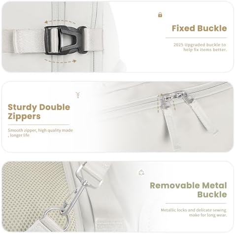 Women's Flight Approved Travel Backpack with USB Charging, Lightweight & Waterproof, Ideal for College, Work and Travel