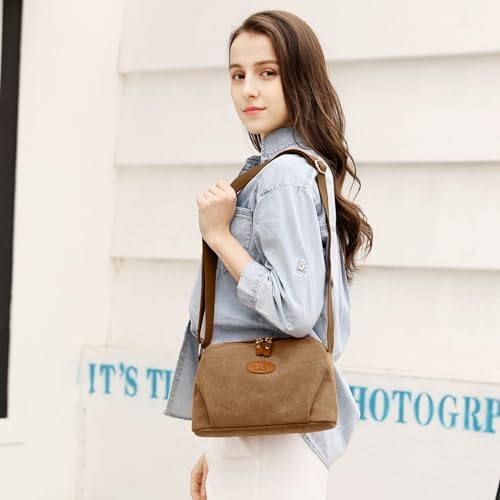 Sunshinejing Lightweight Crossbody Bag for Women | Casual Purses for Daily Travel | Small Canvas Bag with Adjustable Str