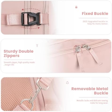 Women's Flight Approved Travel Backpack with USB Charging, Lightweight & Waterproof, Ideal for College, Work and Travel