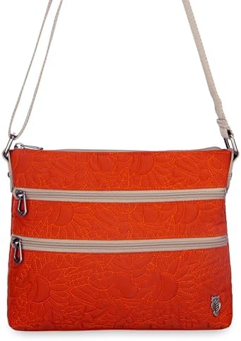 Sakroots Eco Twill Crossbody Purse for Everyday Use and Travel - Zipper Closure & Adjustable Strap