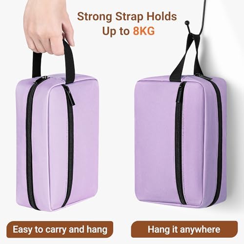 Elviros Lightweight Travel Toiletry Bag for Women and Men Travel Essentials Gifts for Men(Navy Blue) Global Recycled Sta