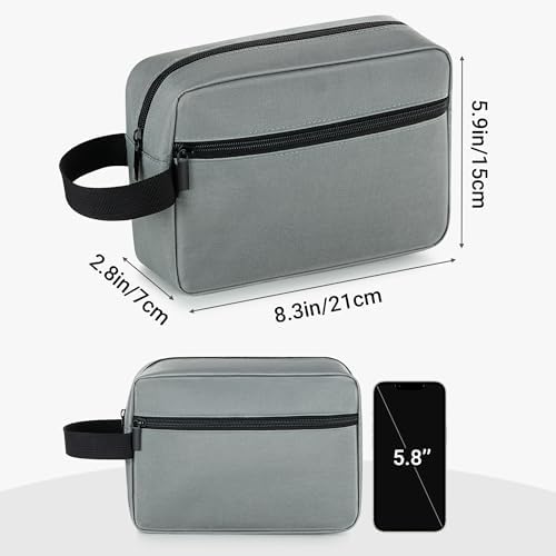 Elviros Lightweight Travel Toiletry Bag for Women and Men Travel Essentials Gifts for Men(Navy Blue) Global Recycled Sta