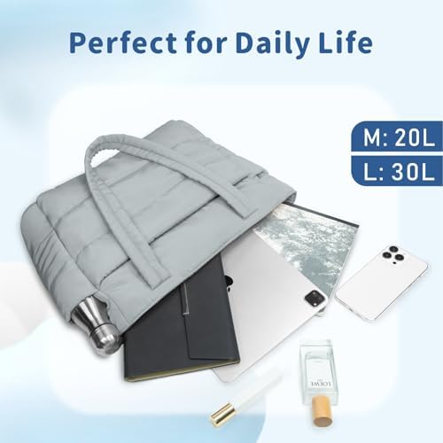 TOPDesign Lightweight Puffy Handbag for Women Travel TOPDesign Quilted Shoulder Bag for Women Work TOPDesign Puffer Tote