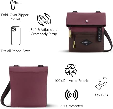 Sherpani Pica Women's Lightweight 4L Travel Crossbody Bag with RFID Protection Reef