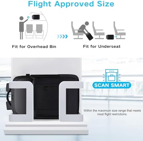 Men's Travel Backpack, 17.3 Inches Business Laptop, Water-Resistant, Carry on Airline Approved, USB Charger Port, 18x14x