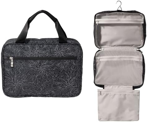 Baggallini Unisex Large Hanging Travel Toiletry Kit - Lightweight 8x11 Inch Makeup Bag for Everyone Travel