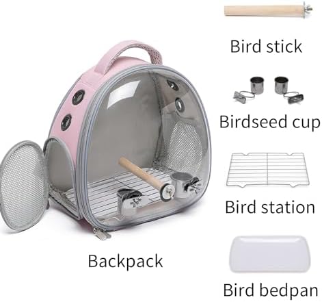 Portable travel pet backpack carrier (Accessories+Black)
Portable travel pet carrier for hamster bag guinea pig bird s - Image 30