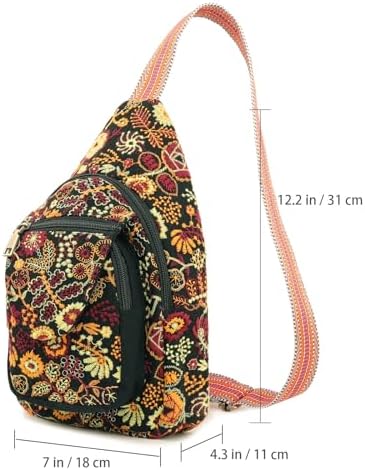 SILKAREA Embroidered Boho Small Sling Bag for Women Travel (Blue) SILKAREA Embroidered Boho Small Sling Bag for Women Ch