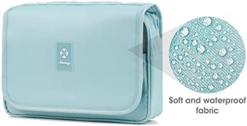 Narwey Beige Small Hanging Travel Toiletry Bag for Women Travel Bag Specifications: Makeup Bag Organizer, Cosmetics Bag - Image 11