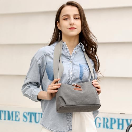 Sunshinejing Lightweight Crossbody Bag for Women | Casual Purses for Daily Travel | Small Canvas Bag with Adjustable Str