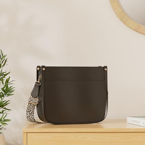 AUYOCO Vegan Leather Crossbody Bags for Women Handbag with Guitar Strap Zipped Pockets AUYOCO Vegan Leather Crossbody