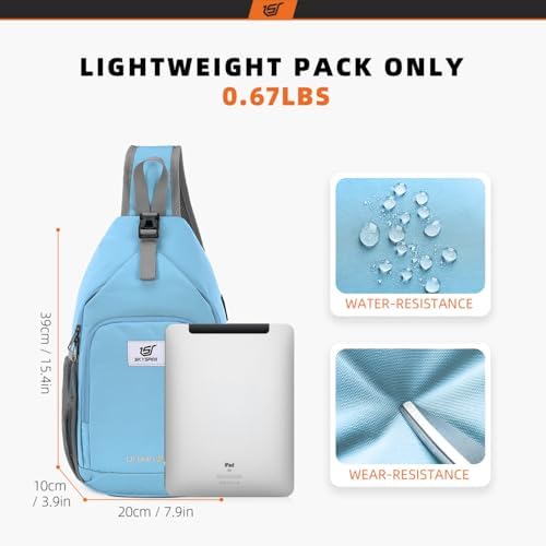 SKYSPER Anti-RFID Crossbody Sling Backpack for Women Men(Army Green) SKYSPER Travel Hiking Crossbody Bag for Women Men