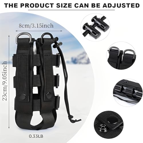 WUSJCOF Porte-Gourde Molle Accessoire Sac à Dos pour Randonnée et Camping Système Tactique Largeur Ajustable 7-15 cm