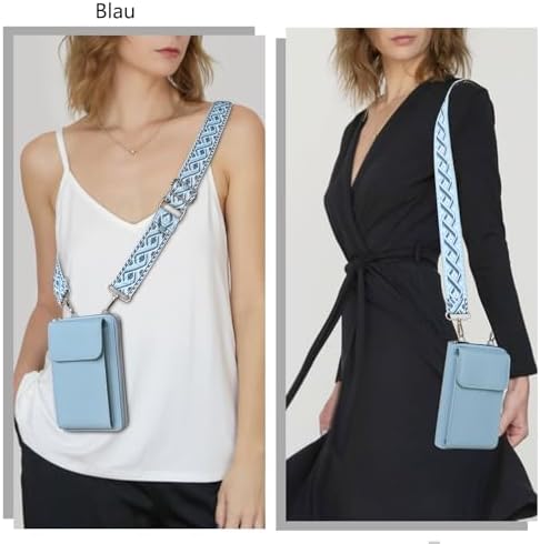 Women's Small PU Leather Crossbody Bag for Phone, 7 Inches | DBPBToU Women's PU Leather Crossbody Phone Purse, 7 Inches