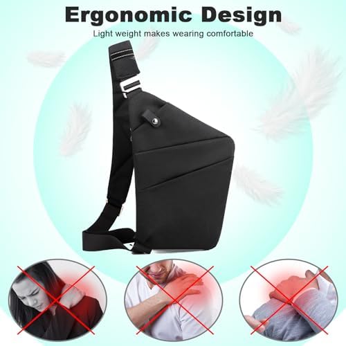 BIRDDIE Anti-Theft Travel Bag - Large Capacity Chest Sling Bag for Travel and Sports | BIRDDIE Anti-Theft Travel Bag -