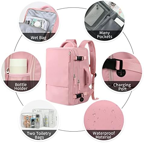 Hanples TSA Flight Approved Large Travel Backpack for Women and Men | Hanples Waterproof Anti-Theft Large Carry On Back