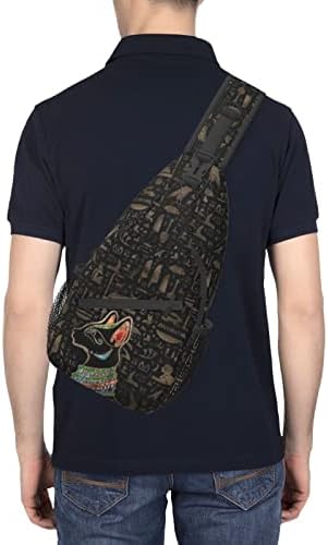 ASYG Egyptian Sling Bag Casual Backpack Crossbody Daypack Casual Use Men Women Multifunctional Style