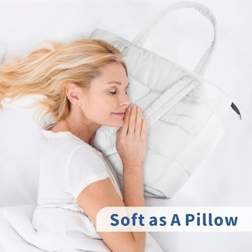 TOPDesign Lightweight Puffy Handbag for Women Travel TOPDesign Quilted Shoulder Bag for Women Work TOPDesign Puffer Tote