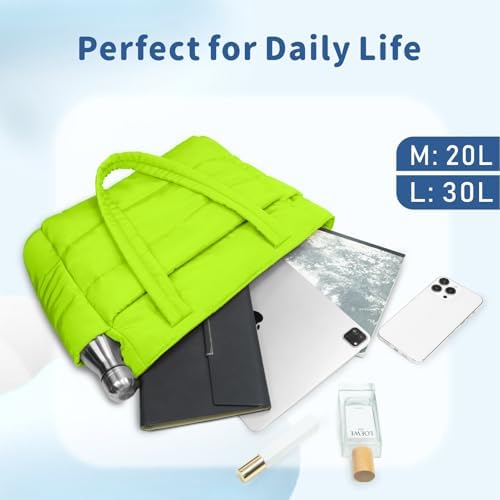 TOPDesign Lightweight Puffy Handbag for Women Travel TOPDesign Quilted Shoulder Bag for Women Work TOPDesign Puffer Tote