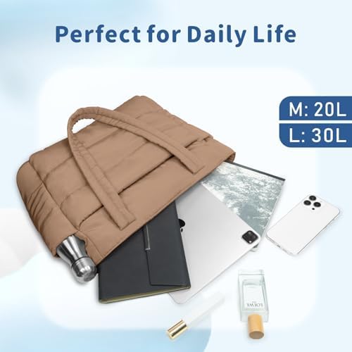 TOPDesign Lightweight Puffy Handbag for Women Travel TOPDesign Quilted Shoulder Bag for Women Work TOPDesign Puffer Tote