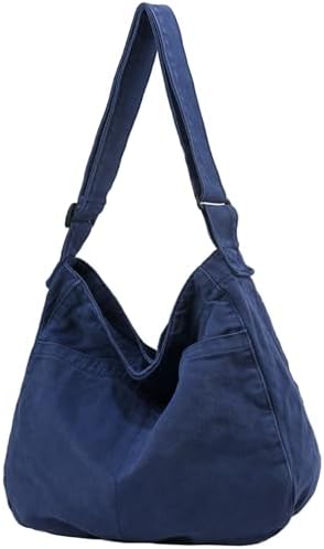 Dainaotm Canvas Tote Bag Casual Hobo Crossbody Shoulder Bag for Women Large Purse Messenger Bag Travel Work Dainaotm Can