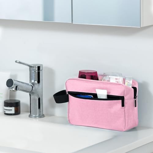 Elviros Lightweight Travel Toiletry Bag for Women and Men Travel Essentials Gifts for Men(Navy Blue) Global Recycled Sta