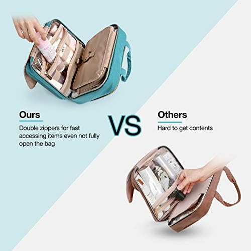 Toiletry Bag Smart Hanging Travel Makeup Organizer TSA Approved Transparent | Travel Makeup Organizer with Hanging Feat