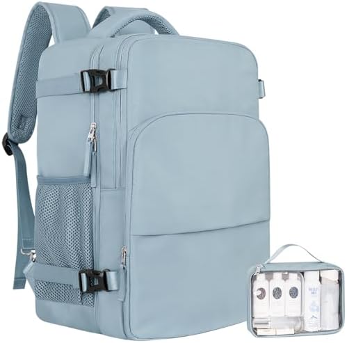 Women's Flight Approved Travel Backpack with USB Charging, Lightweight & Waterproof, Ideal for College, Work and Travel