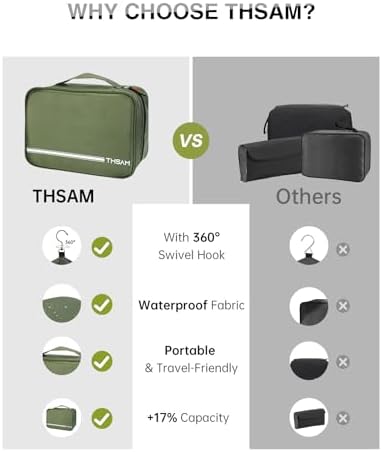 Travel Toiletry Bag for Women Men - Portable Large Hanging Organizer Sell Point: Makeup Bag for Cosmetic, Shampoo, Condi