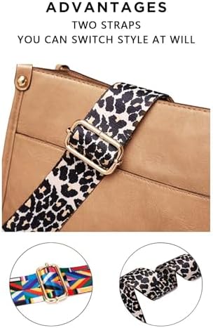 AUYOCO Vegan Leather Crossbody Bags for Women Handbag with Guitar Strap Zipped Pockets AUYOCO Vegan Leather Crossbody