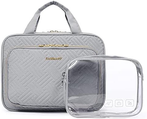 Toiletry Bag Smart Hanging Travel Makeup Organizer TSA Approved Transparent | Travel Makeup Organizer with Hanging Feat
