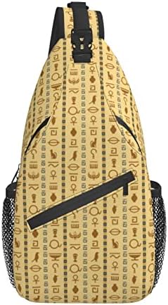 ASYG Egyptian Sling Bag Casual Backpack Crossbody Daypack Casual Use Men Women Multifunctional Style