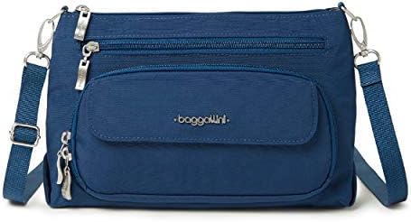 Baggallini Original RFID Protected Lightweight Nylon Zippered Travel Purse for Women ClimatePartner Certified