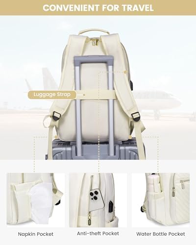 Laptop Backpack Purse for Women Work Travel Black OEKO-TEX STANDARD 100 Laptop Backpack Purse for Women College Black Qu