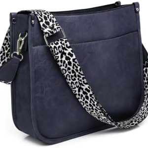 AUYOCO Vegan Leather Crossbody Bags for Women Handbag with Guitar Strap Zipped Pockets AUYOCO Vegan Leather Crossbody