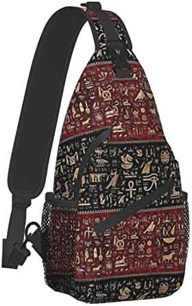 ASYG Egyptian Sling Bag Casual Backpack Crossbody Daypack Casual Use Men Women Multifunctional Style