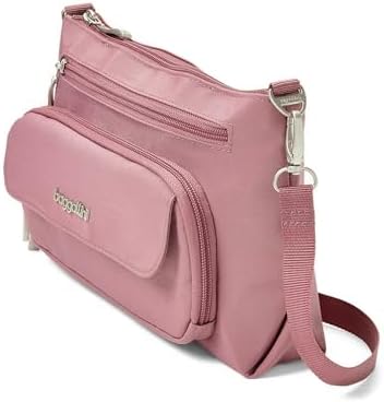 Baggallini Original RFID Protected Lightweight Nylon Zippered Travel Purse for Women ClimatePartner Certified