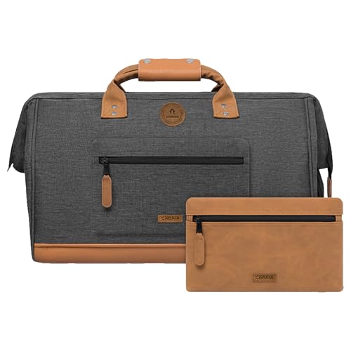 Cabaïa - Sac de Voyage Duffle Adventurer Londres 40L | Sac Week-End & Sac de Sport - Gris Déperlant & Vegane - Compatibl
