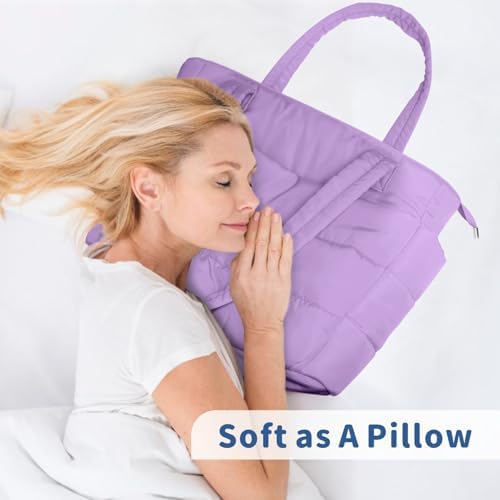 TOPDesign Lightweight Puffy Handbag for Women Travel TOPDesign Quilted Shoulder Bag for Women Work TOPDesign Puffer Tote