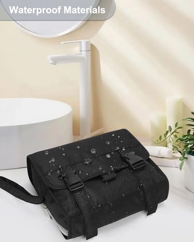 Relavel Travel Toiletry Bag for Men, Large Capacity Travel Kit, Hanging Toiletry Bag for Women