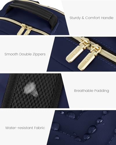 Laptop Backpack Purse for Women Work Travel Black OEKO-TEX STANDARD 100 Laptop Backpack Purse for Women College Black Qu