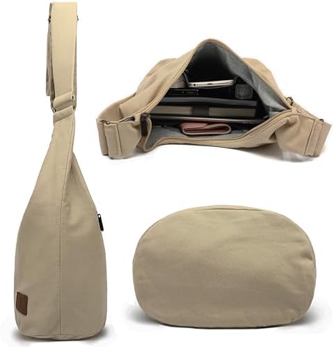 Coton Pose Women's Hippie Crossbody Bag - Top Zip Large Capacity Canvas Sling Bag - Handmade Jacquard Cloth